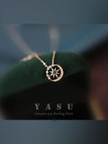 Yasu 925 Silver Necklace Six-pointed Star Pendant For Women