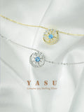 Yasu 925 Silver Necklace Six-pointed Star Pendant For Women