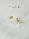 Yasu 925 Silver Micro Zircon Heart Earrings Wedding Jewelry