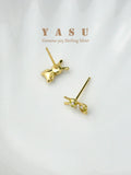 Yasu 925 Silver Mini Rabbit Earrings for Women Bunny Pearl Stud Earrings