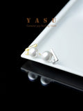 Yasu 925 Silver Pearl Earrings for Women Beam Studs