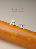 Yasu 925 Sterling Silver Opal Stud Earrings Bunny Ears for Girls