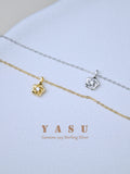Yasu 925 Silver Flower Pendant Necklace 14k Plated Chain Gift