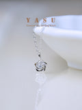 Yasu 925 Silver Flower Pendant Necklace 14k Plated Chain Gift