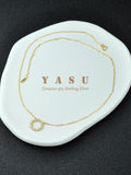 Yasu 925 Sterling Silver Round Necklace BlingBling Pendant For Women