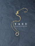 Yasu 925 Sterling Silver Round Necklace BlingBling Pendant For Women