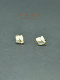 Yasu 925 Silver Small Earring French Rose Enamel Stud Earrings