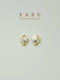 Yasu 925 Silver Small Earring French Rose Enamel Stud Earrings
