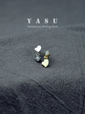 Yasu 925 Silver Plated Crystal Heart Earrings Romantic Birthday Gift