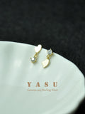 Yasu 925 Silver Plated Crystal Heart Earrings Romantic Birthday Gift