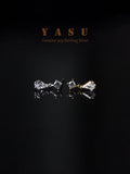 Yasu S925 Sterling Silver Crystal Water Drop Earrings 14k Real Plating