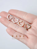 Yasu Sterling 925 Silver Unique Heart Hoop Earrings For Women
