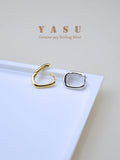 Yasu 925 Silver Small Square Hoop Earrings Vintage Style Jewelry