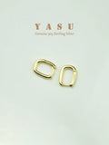 Yasu 925 Silver Small Square Hoop Earrings Vintage Style Jewelry