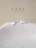 Yasu Deal Piercing Ear Silver 925 Geometry Stud Earrings For Woman