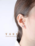 Yasu Deal Piercing Ear Silver 925 Geometry Stud Earrings For Woman