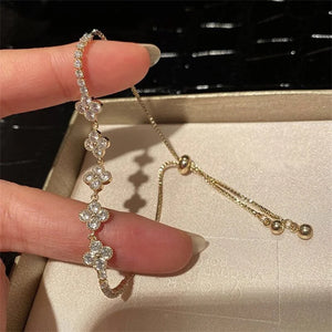 Yatay Adjustable Flowery Temperament Bracelets For Women Tassel 14k Real Plated