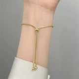 Yatay Adjustable Flowery Temperament Bracelets For Women Tassel 14k Real Plated