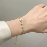 Yatay Adjustable Flowery Temperament Bracelets For Women Tassel 14k Real Plated
