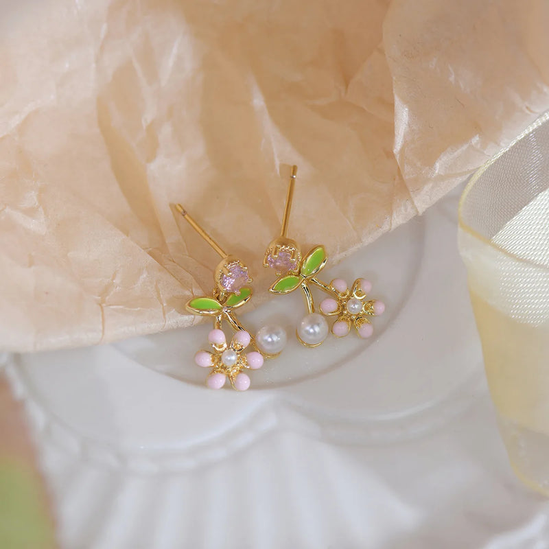 Yatay Flower Colorful Earrings For Women Lady Weddings Charm Jewelry