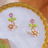 Yatay Flower Colorful Earrings For Women Lady Weddings Charm Jewelry