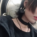 Gothic Eyes Lace Choker Velvet Necklace Harajuku Punk Accessory