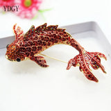 Enamel Drop Oil Red Carp Brooch Female Jewelry Accessories