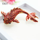 Enamel Drop Oil Red Carp Brooch Female Jewelry Accessories