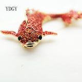Enamel Drop Oil Red Carp Brooch Female Jewelry Accessories