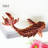 Enamel Drop Oil Red Carp Brooch Female Jewelry Accessories
