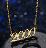 70th Birthday Number Letter Necklace Personalized Year Piercing