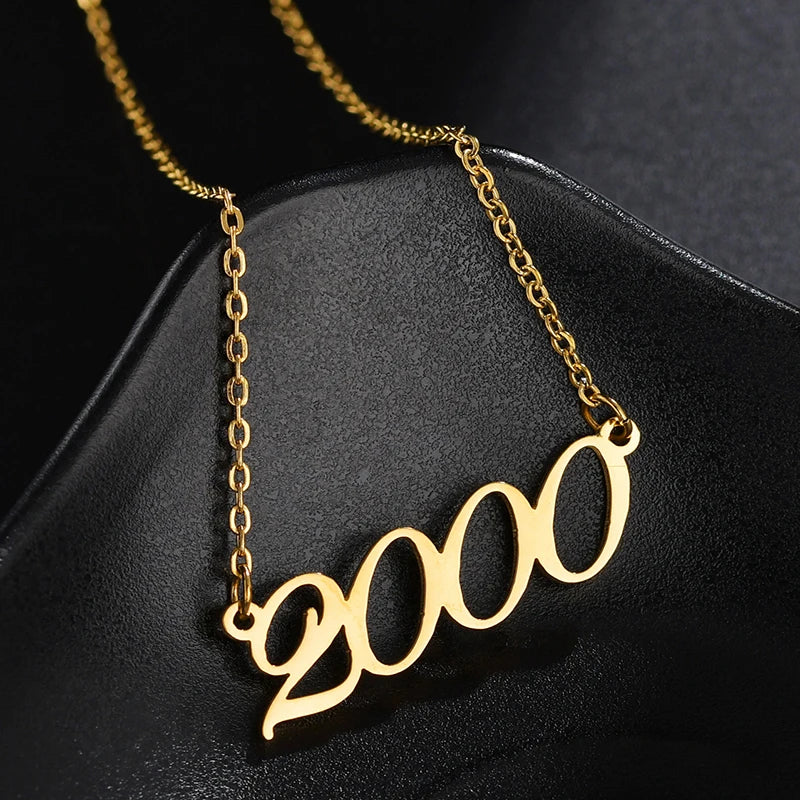 70th Birthday Number Letter Necklace Personalized Year Piercing