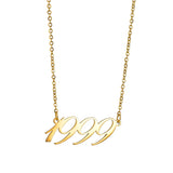 70th Birthday Number Letter Necklace Personalized Year Piercing