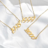 70th Birthday Number Letter Necklace Personalized Year Piercing