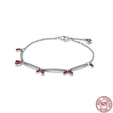 Year Rabbit 925 Sterling Silver Red Firecracker Bracelet