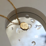 Strelitzia Pendant Necklace Plated Chain Flower Necklace