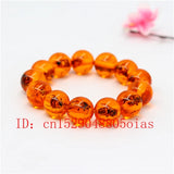 Yellow Amber Bee Bead Bracelet Bangle Charm Jewellery Lucky Amulet