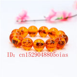 Yellow Amber Bee Bead Bracelet Bangle Charm Jewellery Lucky Amulet