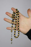 Yellow Powder Amber Tasbih Rosary Muslim Islam Worship