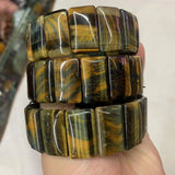 Yellow Tiger Eye Stone Beads Bracelet Natural Stone Bangle