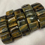 Yellow Tiger Eye Stone Beads Bracelet Natural Stone Bangle