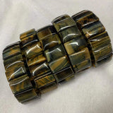 Yellow Tiger Eye Stone Beads Bracelet Natural Stone Bangle