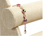 Yellow Burlap 3 Tier Bracelet Watch Stand Holder Linen Jewelry Showcase