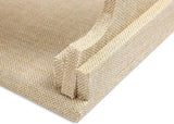 Yellow Burlap 3 Tier Bracelet Watch Stand Holder Linen Jewelry Showcase