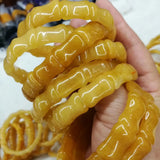 Yellow Calcite/Jade Stone Beads Bracelet Fine Jewelry Bangle