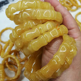 Yellow Calcite/Jade Stone Beads Bracelet Fine Jewelry Bangle