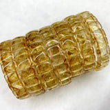 Yellow Citrine Stone Beads Bracelet Natural Gemstone Jewelry Bangle