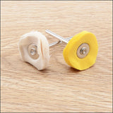 Yellow Cloth Wheel Brush 2.35mm Shank Rotary Polishing Buffing Tool