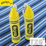 Yellow Crayon Cufflink Cuff Link 1 Pair