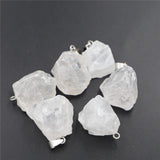 Yellow Crystal Pendant Natural Stone Ore Necklace 10 Pieces